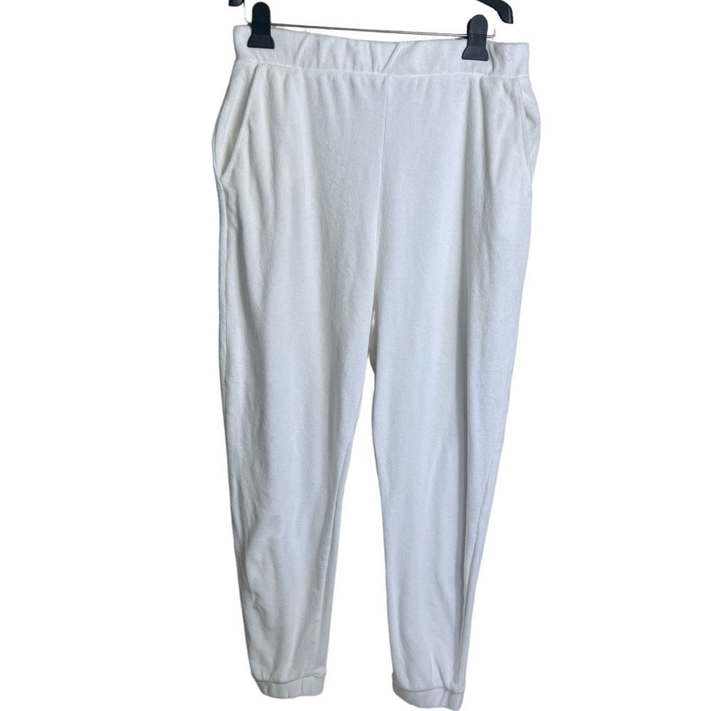 Zara Terry Cloth Joggers Large Pockets Pull On Spring Summer Comfy Casual